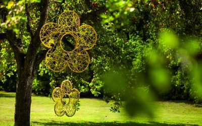 2D Blossom wreath with 5 leaves